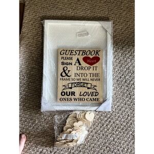 Guestbook Alternative Drop Box Frame Sign Hearts Wedding‎ Reception Decor